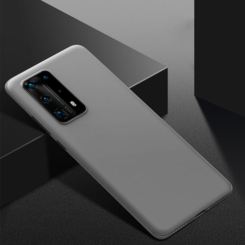 Hard Rigid Plastic Matte Finish Case Back Cover M02 for Huawei P40 Pro+ Plus Gray