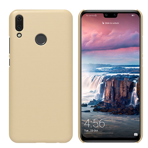 Hard Rigid Plastic Matte Finish Case Back Cover M02 for Huawei Y9 (2019) Gold