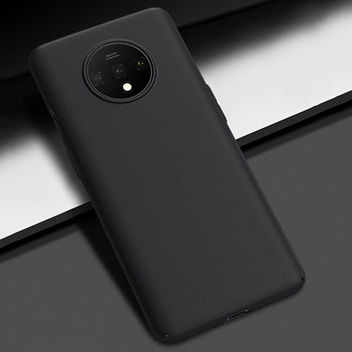 Hard Rigid Plastic Matte Finish Case Back Cover M02 for OnePlus 7T Black