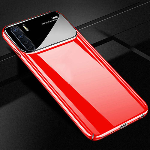 Hard Rigid Plastic Matte Finish Case Back Cover M02 for Oppo A91 Red