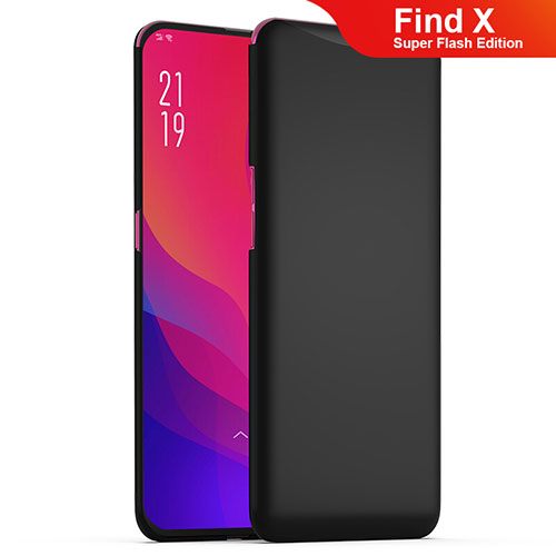 Hard Rigid Plastic Matte Finish Case Back Cover M02 for Oppo Find X Super Flash Edition Black