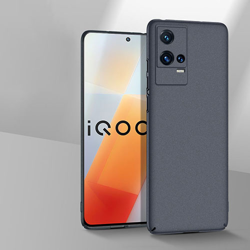 Hard Rigid Plastic Matte Finish Case Back Cover M02 for Vivo iQOO 8 Pro 5G Gray