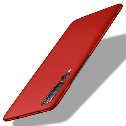 Hard Rigid Plastic Matte Finish Case Back Cover M02 for Xiaomi Mi 10 Pro Red