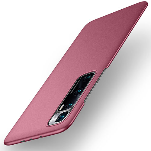 Hard Rigid Plastic Matte Finish Case Back Cover M02 for Xiaomi Mi 10 Ultra Red Wine