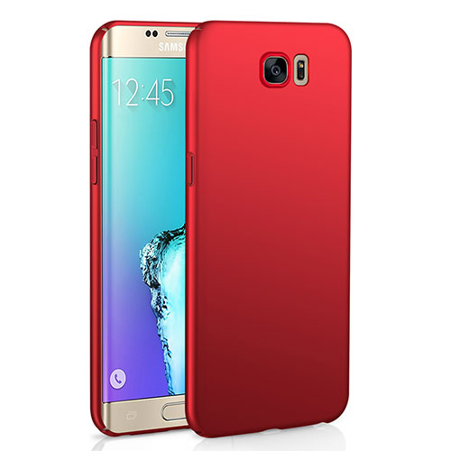 Hard Rigid Plastic Matte Finish Case Back Cover M03 for Samsung Galaxy S6 Edge SM-G925 Red