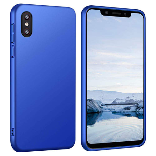 Hard Rigid Plastic Matte Finish Case Back Cover M03 for Xiaomi Mi 8 Pro Global Version Blue