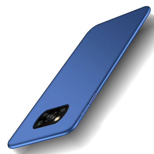 Hard Rigid Plastic Matte Finish Case Back Cover M03 for Xiaomi Poco X3 NFC Blue