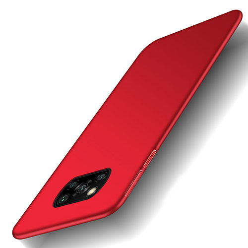 Hard Rigid Plastic Matte Finish Case Back Cover M03 for Xiaomi Poco X3 NFC Red