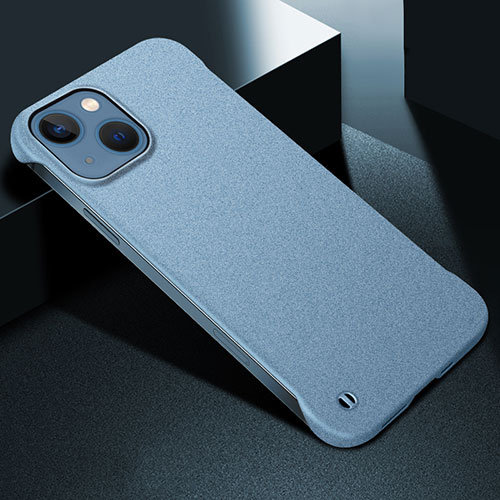 Hard Rigid Plastic Matte Finish Case Back Cover M05 for Apple iPhone 13 Mini Sky Blue