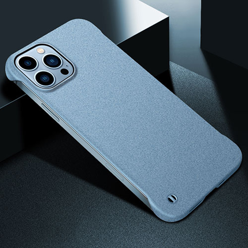 Hard Rigid Plastic Matte Finish Case Back Cover M05 for Apple iPhone 13 Pro Max Sky Blue