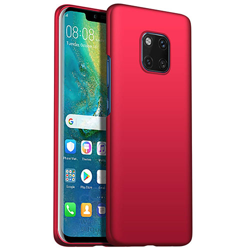 Hard Rigid Plastic Matte Finish Case Back Cover M05 for Huawei Mate 20 Pro Red