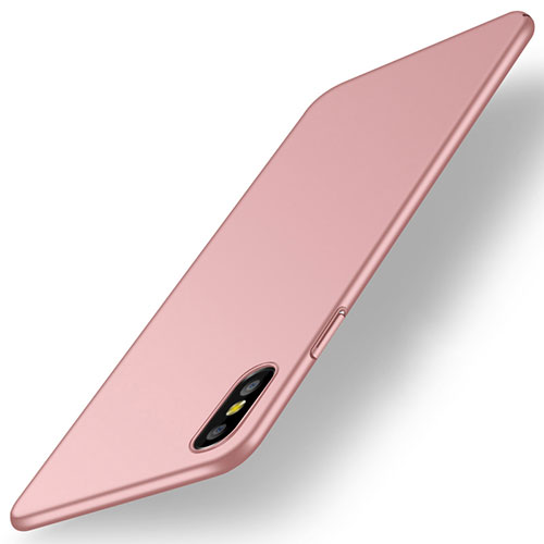 Hard Rigid Plastic Matte Finish Case Back Cover M15 for Apple iPhone Xs Max Rose Gold