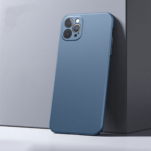 Hard Rigid Plastic Matte Finish Case Back Cover P01 for Apple iPhone 12 Pro Blue