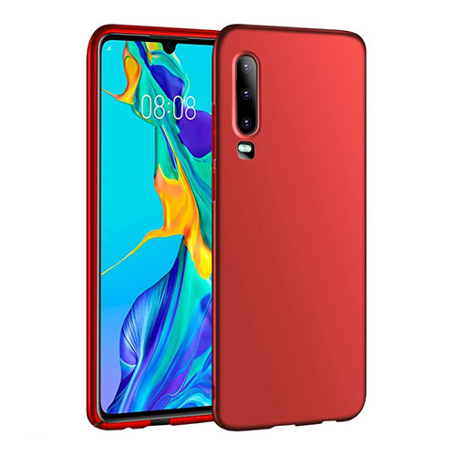 Hard Rigid Plastic Matte Finish Case Back Cover P01 for Huawei P30 Red