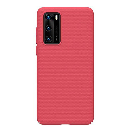 Hard Rigid Plastic Matte Finish Case Back Cover P01 for Huawei P40 Red