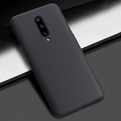 Hard Rigid Plastic Matte Finish Case Back Cover P01 for OnePlus 7 Pro Black