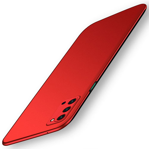 Hard Rigid Plastic Matte Finish Case Back Cover P01 for Oppo Reno4 Pro 5G Red