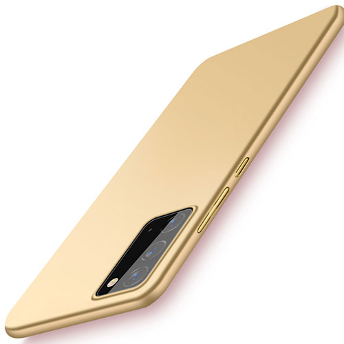 Hard Rigid Plastic Matte Finish Case Back Cover P01 for Samsung Galaxy Note 20 5G Gold