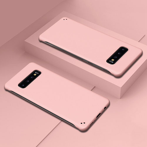 Hard Rigid Plastic Matte Finish Case Back Cover P01 for Samsung Galaxy S10 Pink