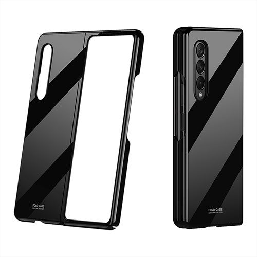 Hard Rigid Plastic Matte Finish Case Back Cover P01 for Samsung Galaxy Z Fold4 5G Black