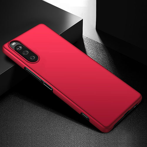 Hard Rigid Plastic Matte Finish Case Back Cover P01 for Sony Xperia 10 III Red