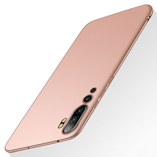 Hard Rigid Plastic Matte Finish Case Back Cover P01 for Xiaomi Mi Note 10 Rose Gold