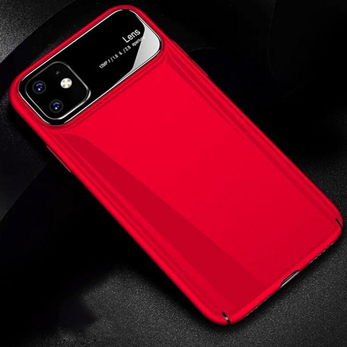 Hard Rigid Plastic Matte Finish Case Back Cover P02 for Apple iPhone 11 Red