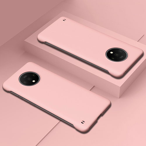 Hard Rigid Plastic Matte Finish Case Back Cover P02 for OnePlus 7T Pink