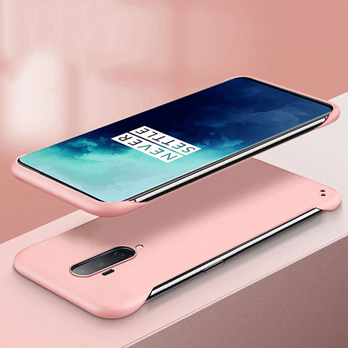 Hard Rigid Plastic Matte Finish Case Back Cover P02 for OnePlus 7T Pro Pink