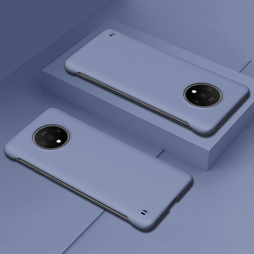 Hard Rigid Plastic Matte Finish Case Back Cover P02 for OnePlus 7T Purple
