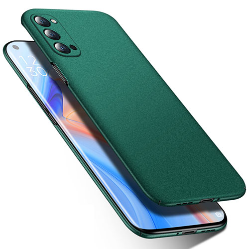 Hard Rigid Plastic Matte Finish Case Back Cover P02 for Oppo Reno4 5G Green