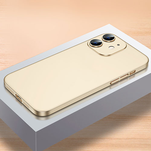 Hard Rigid Plastic Matte Finish Case Back Cover QC1 for Apple iPhone 12 Gold
