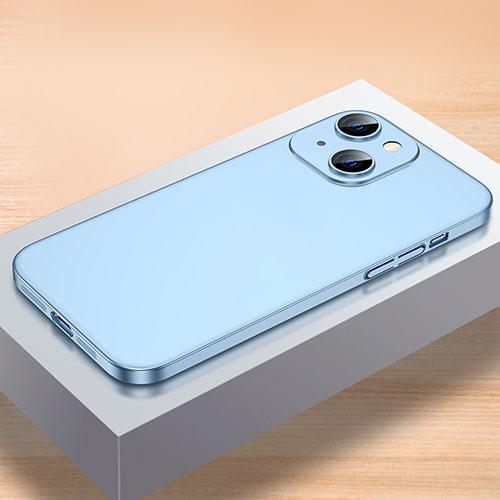 Hard Rigid Plastic Matte Finish Case Back Cover QC1 for Apple iPhone 13 Sky Blue