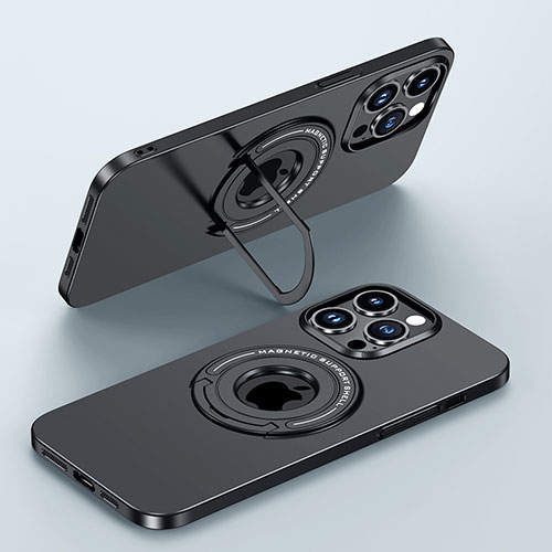 Hard Rigid Plastic Matte Finish Case Back Cover with Mag-Safe Magnetic JB1 for Apple iPhone 14 Pro Black