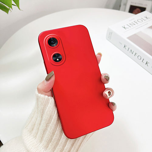 Hard Rigid Plastic Matte Finish Case Back Cover YK1 for Oppo A58x 5G Red