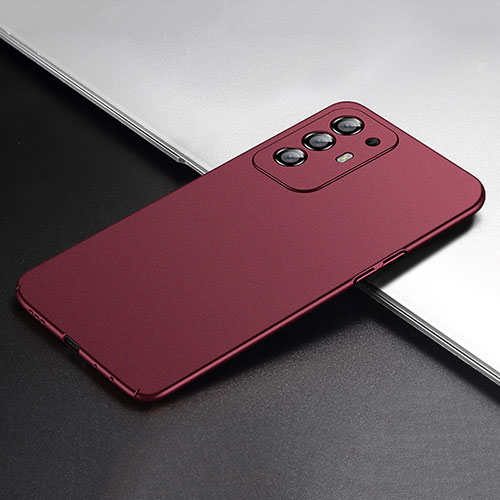 Hard Rigid Plastic Matte Finish Case Back Cover YK1 for Oppo A94 5G Red