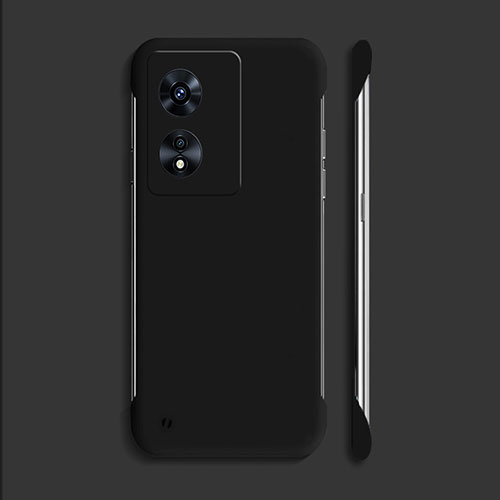 Hard Rigid Plastic Matte Finish Case Back Cover YK2 for Oppo A78 5G Black