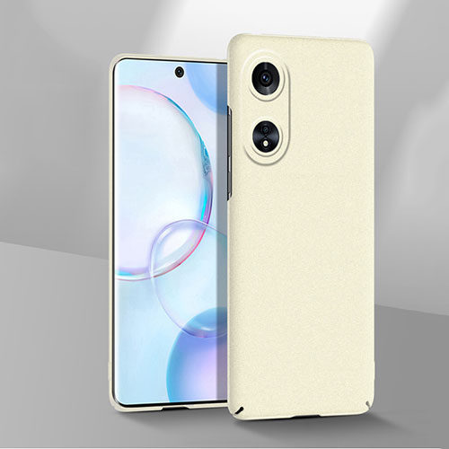 Hard Rigid Plastic Matte Finish Case Back Cover YK3 for Oppo A58 5G White