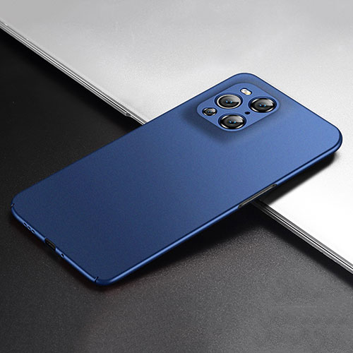 Hard Rigid Plastic Matte Finish Case Back Cover YK5 for Oppo Find X3 5G Blue