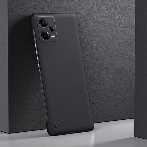 Hard Rigid Plastic Matte Finish Case Back Cover YK5 for Xiaomi Redmi Note 12 5G Black