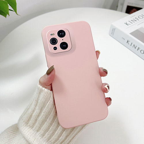 Hard Rigid Plastic Matte Finish Case Back Cover YK6 for Oppo Find X3 Pro 5G Pink