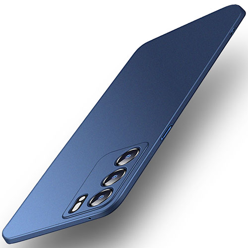 Hard Rigid Plastic Matte Finish Case Back Cover YK6 for Oppo Reno6 5G Blue