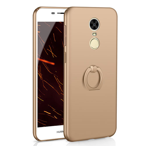 Hard Rigid Plastic Matte Finish Case Cover with Finger Ring Stand A01 for Huawei Enjoy 6 Gold