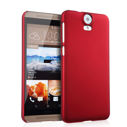 Hard Rigid Plastic Matte Finish Case for HTC One E9 Plus Red