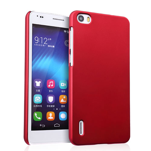 Hard Rigid Plastic Matte Finish Case for Huawei Honor 6 Red