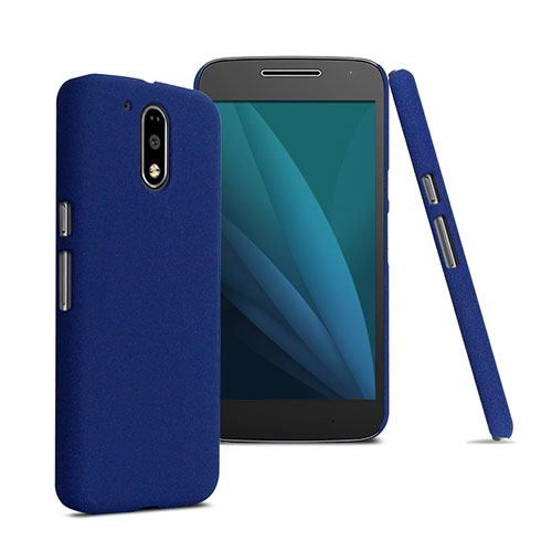 Hard Rigid Plastic Matte Finish Case for Motorola Moto G4 Blue