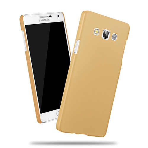 Hard Rigid Plastic Matte Finish Case for Samsung Galaxy A3 SM-300F Gold