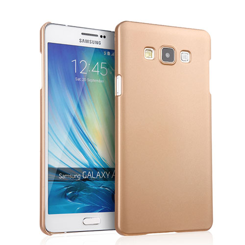 Hard Rigid Plastic Matte Finish Case for Samsung Galaxy A7 SM-A700 Gold