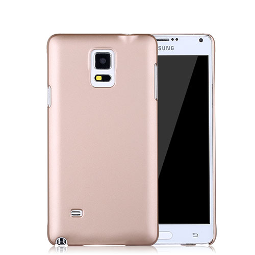 Hard Rigid Plastic Matte Finish Case for Samsung Galaxy Note 4 Duos N9100 Dual SIM Rose Gold
