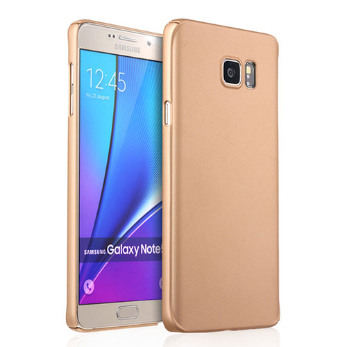 Hard Rigid Plastic Matte Finish Case for Samsung Galaxy Note 5 N9200 N920 N920F Gold